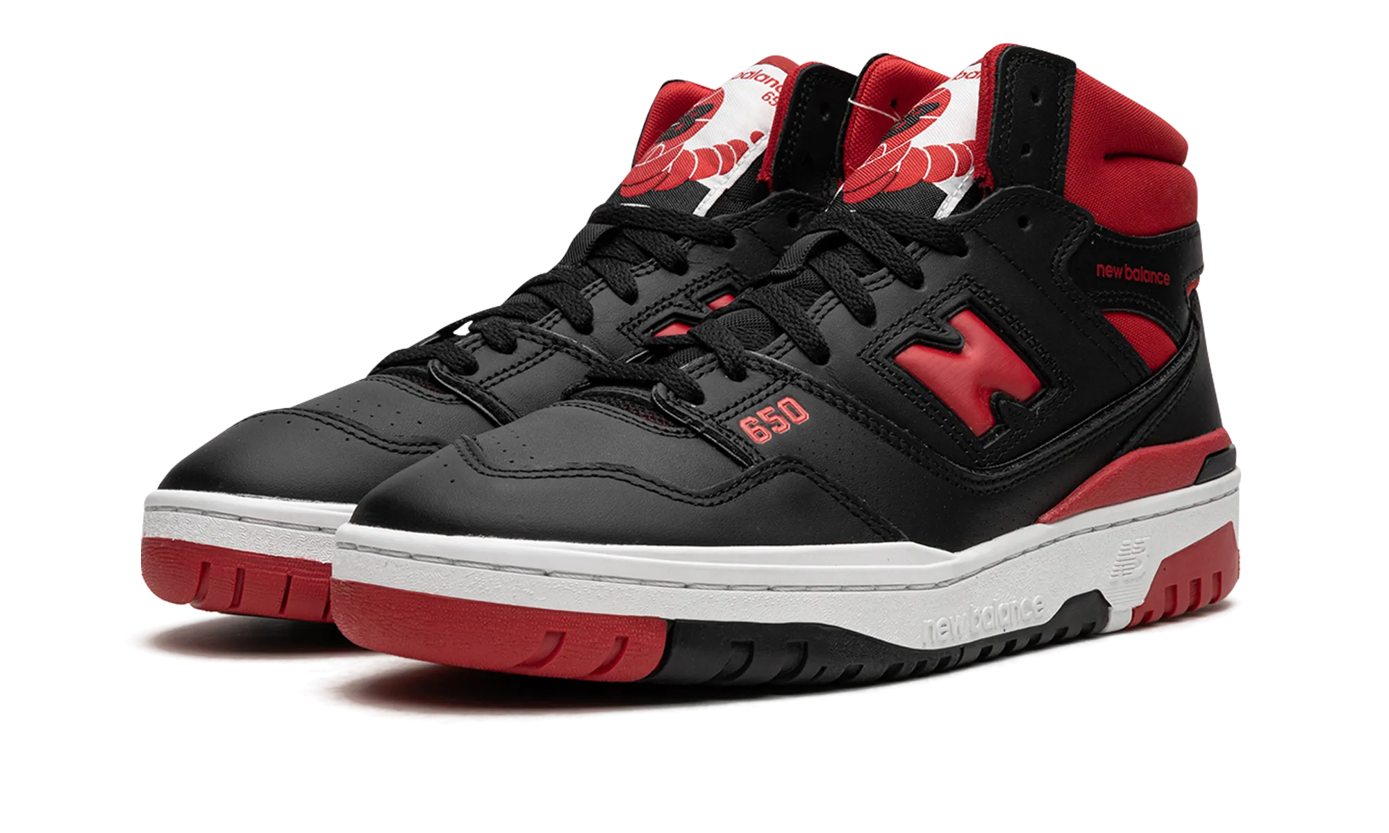 650 "Bred" running with a sports bra