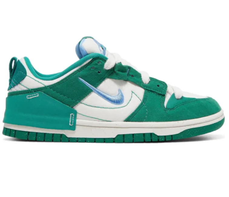 Women's Nike Dunk Low Disrupt 2 (White/Green) Sneakers Streamlined grip