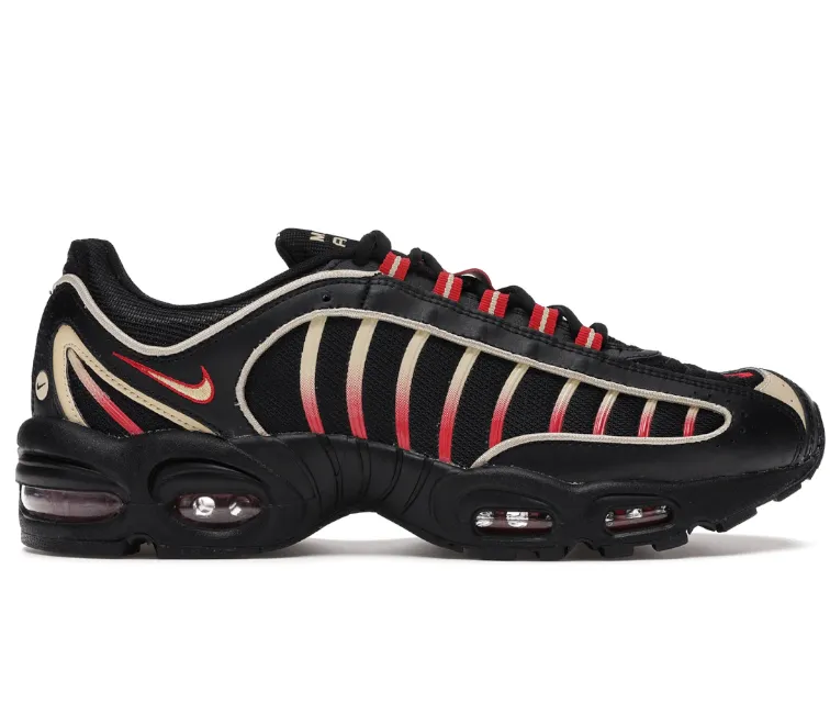 Men's Nike Air Max Tailwind IV (Black/Gold-Red) Energy Return Midsoles Slip Choice