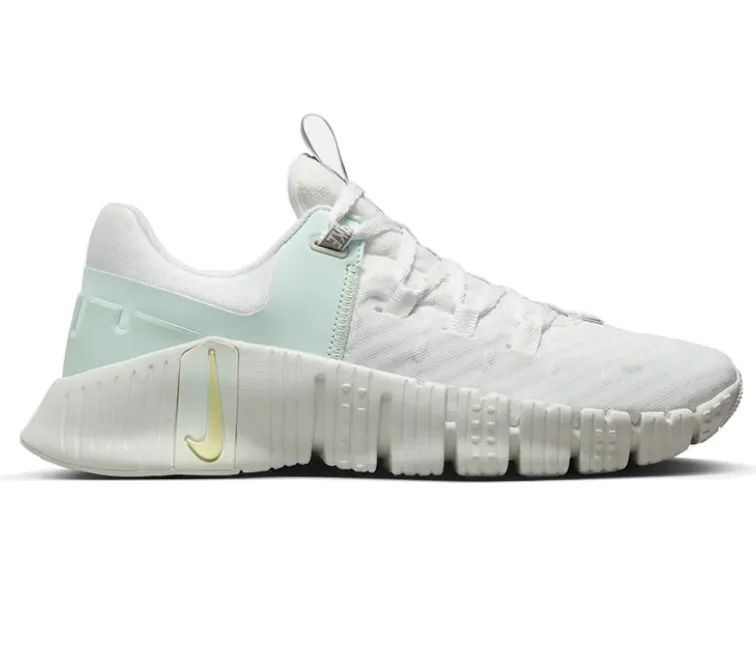 Reinforced Stitch Bonding Women??s Nike Free Metcon 5 PRM (Summit White/Lemon Twist)