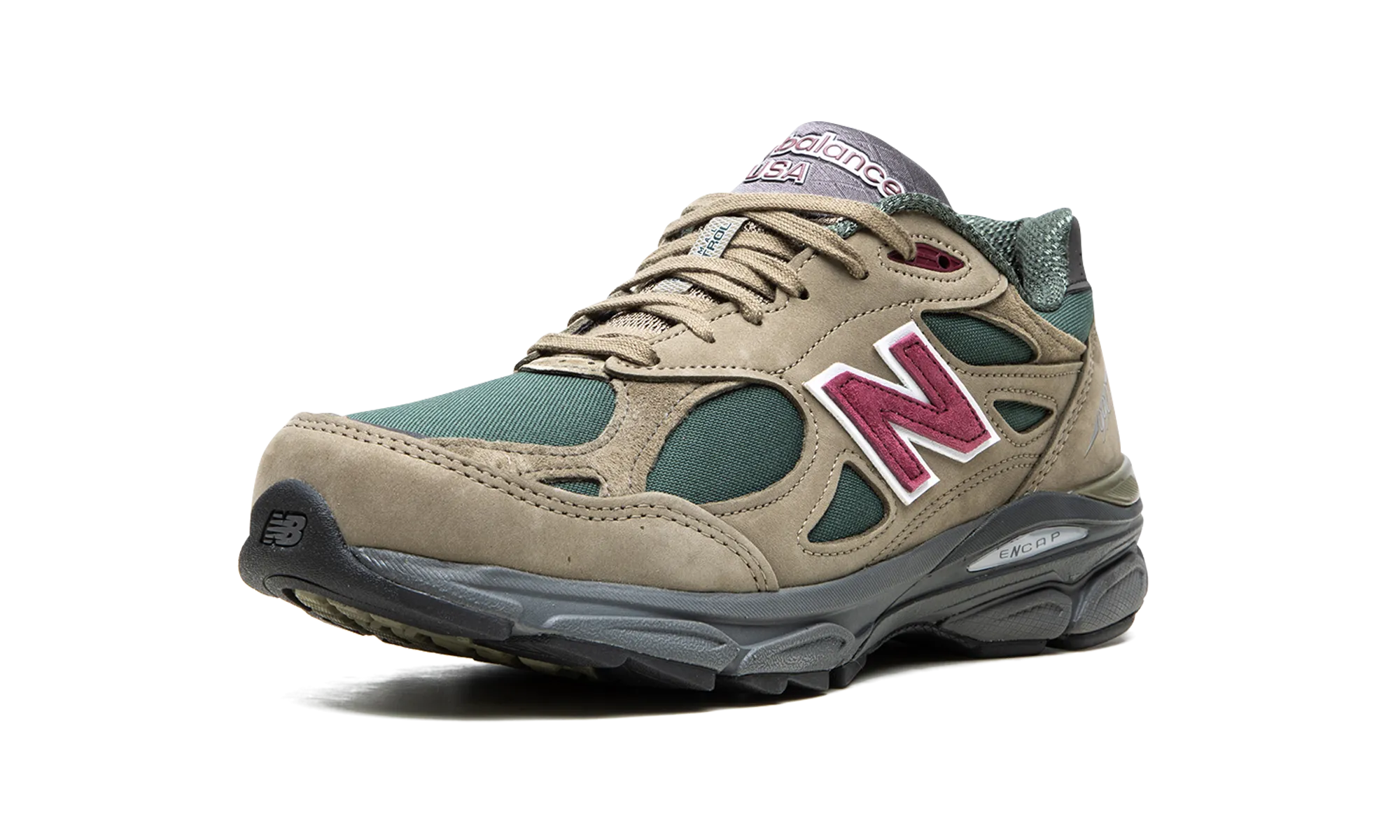Durable Rubber lace - up - design shoes 990v3 "Teddy Santis - Green/Purple"