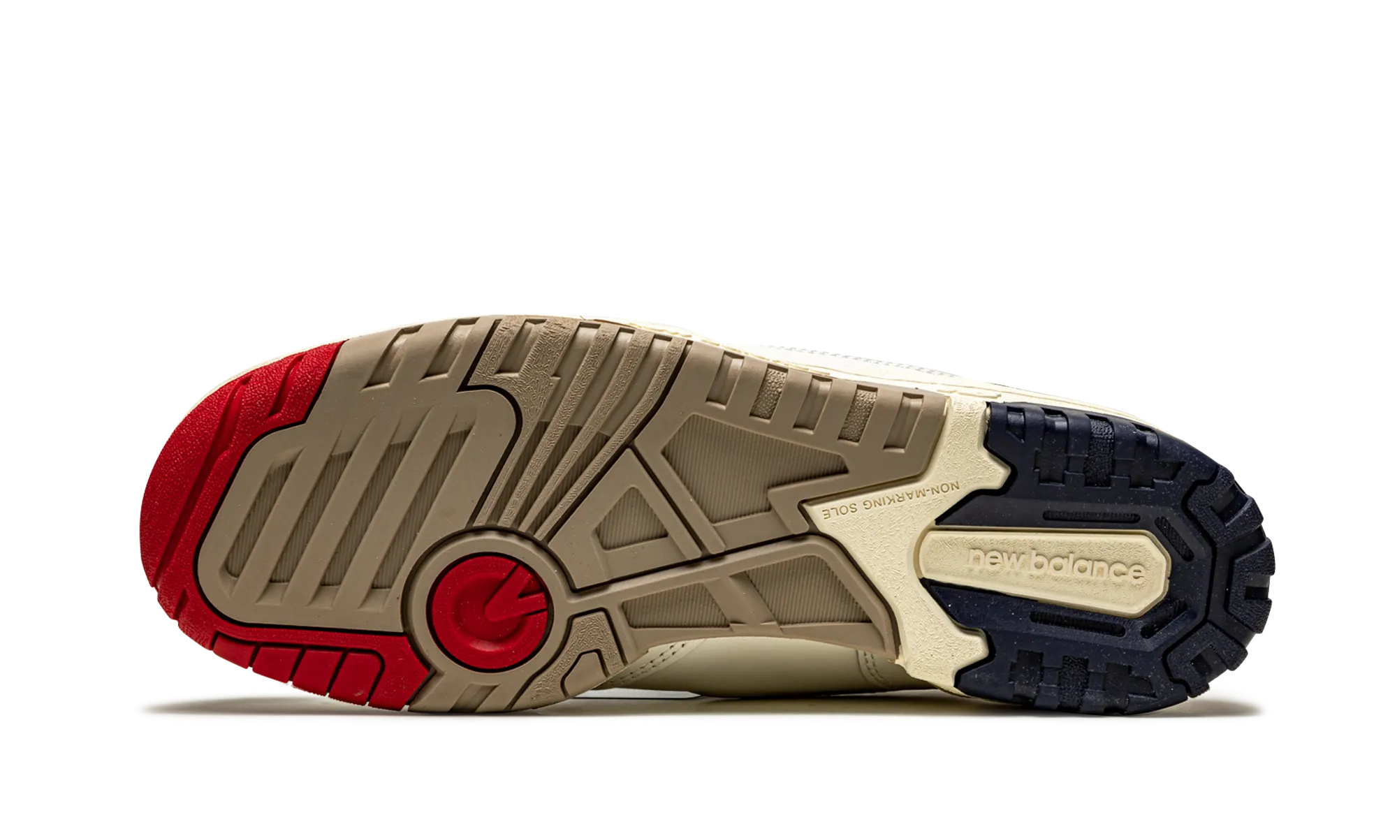 SlipOn leather - upper - quality - luxury shoes 550 "Aime Leon Dore - White Navy Red"