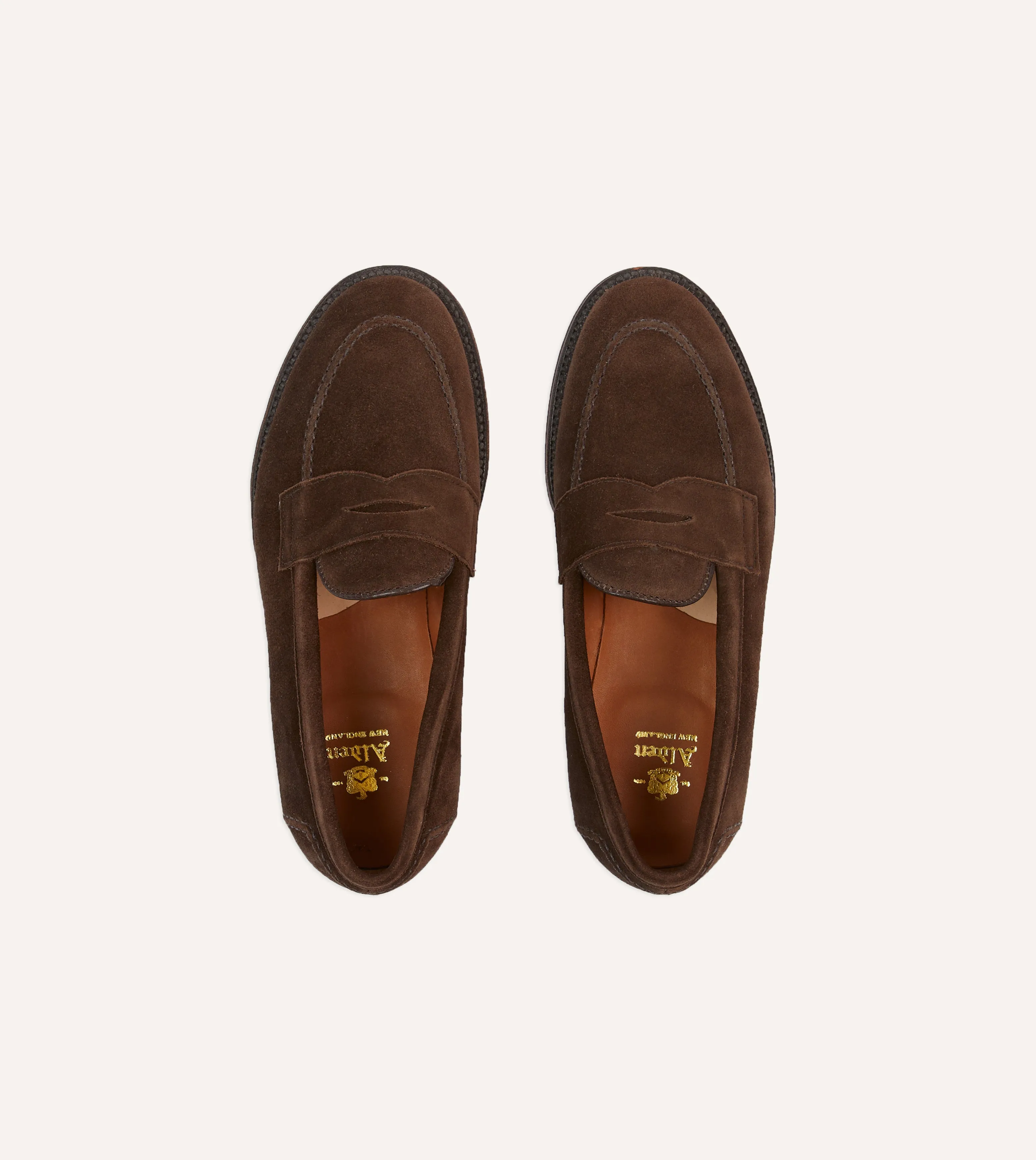 Versatile Footwear Alden Brown Suede Penny Loafer
