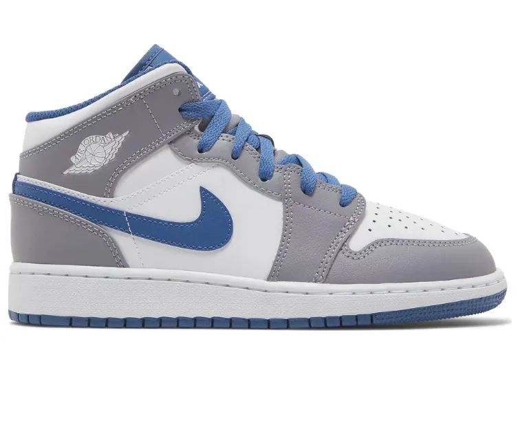 Crisp Look GS Nike Air Jordan 1 Mid (Cement)