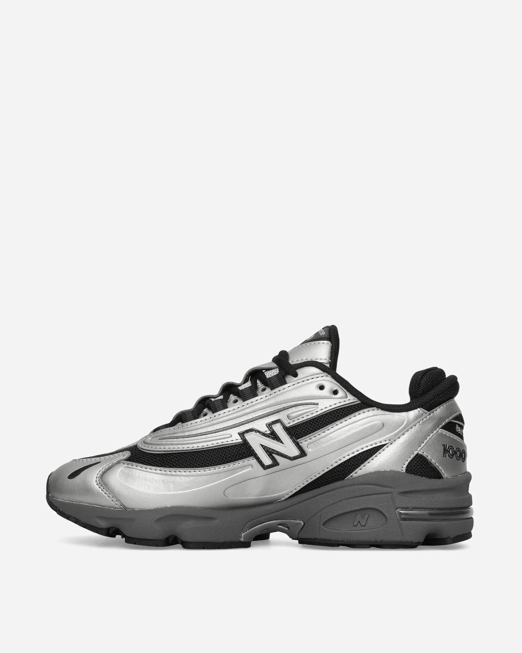 1000 Sneakers Silver Metallic / Black Rockered Outsole Design