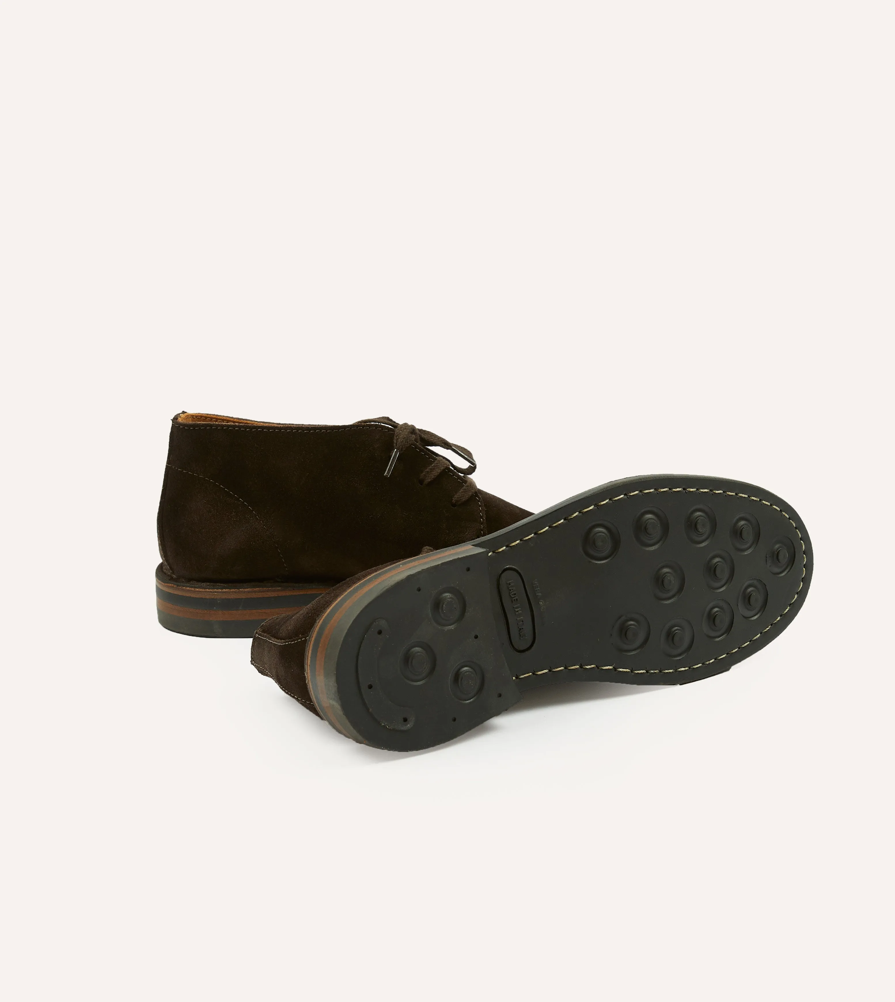 Urban Commute Travel Ready Crosby Moc-Toe Chukka Boot Dark Brown Roughout Suede with Rubber Sole
