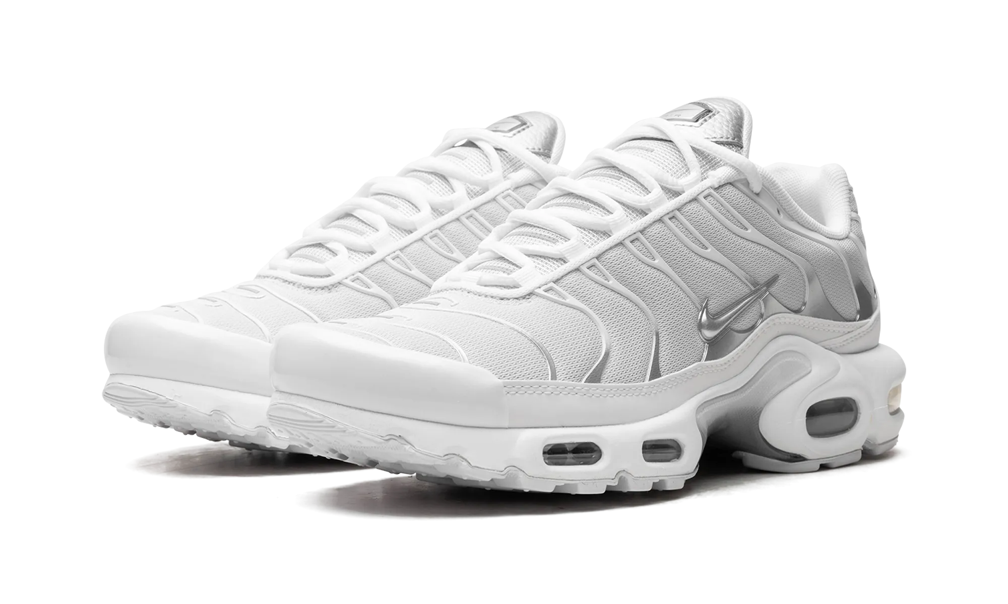 running in a community run shoes supination - control AIR MAX PLUS WMNS "White / Metallic Silver"