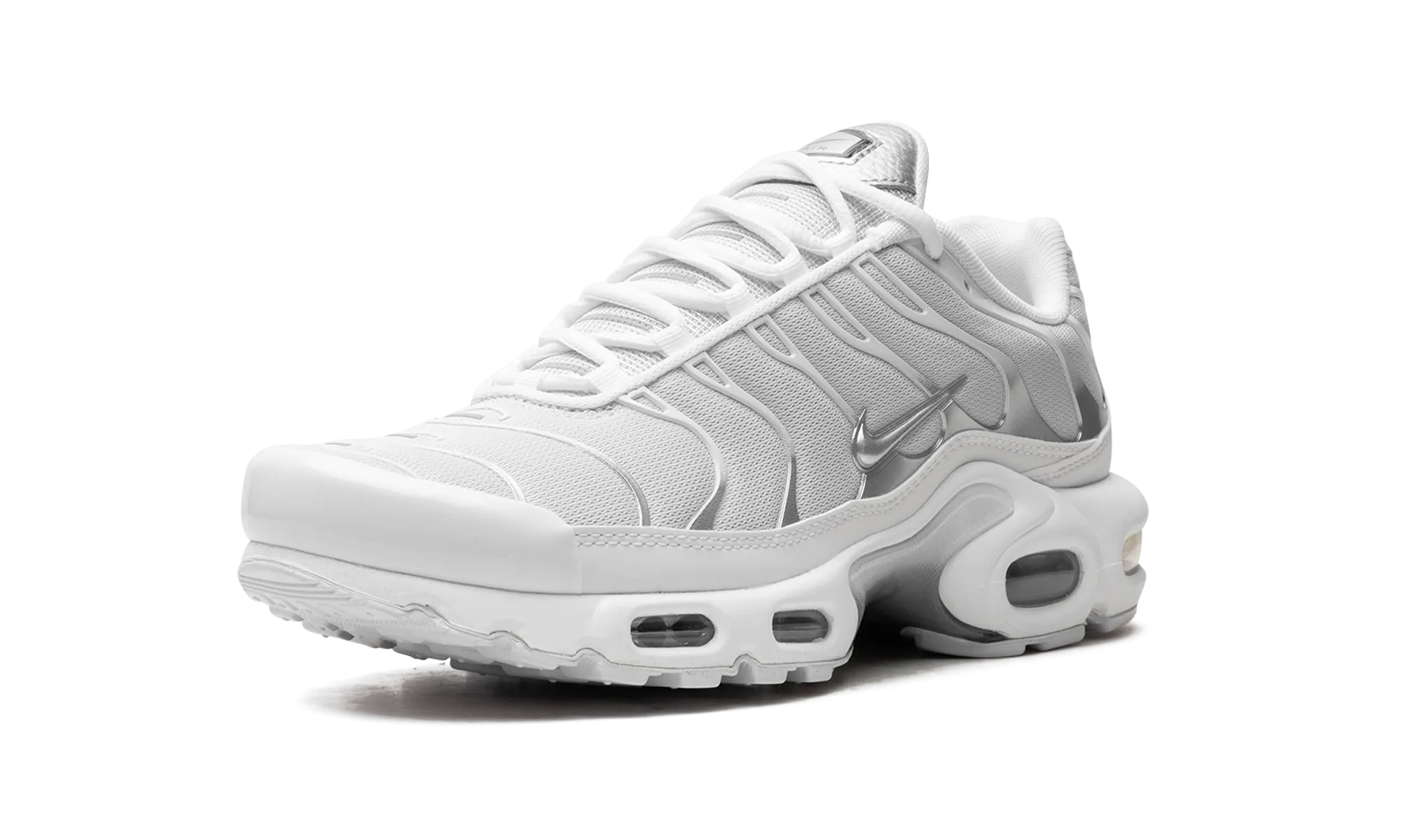Shock Absorbing Plate outdoor - wear shoes AIR MAX PLUS WMNS "White / Metallic Silver"