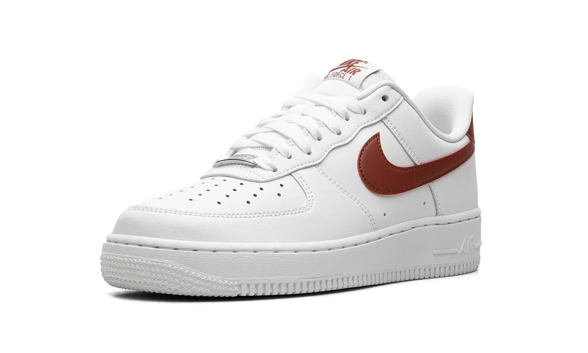 AIR FORCE 1 '07 WMNS "White / Rugged Orange" Adjustable Strap Lock