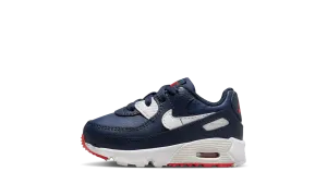 Air Max 90 Leather TD "Obsidian Track Red" Comfortable Collar