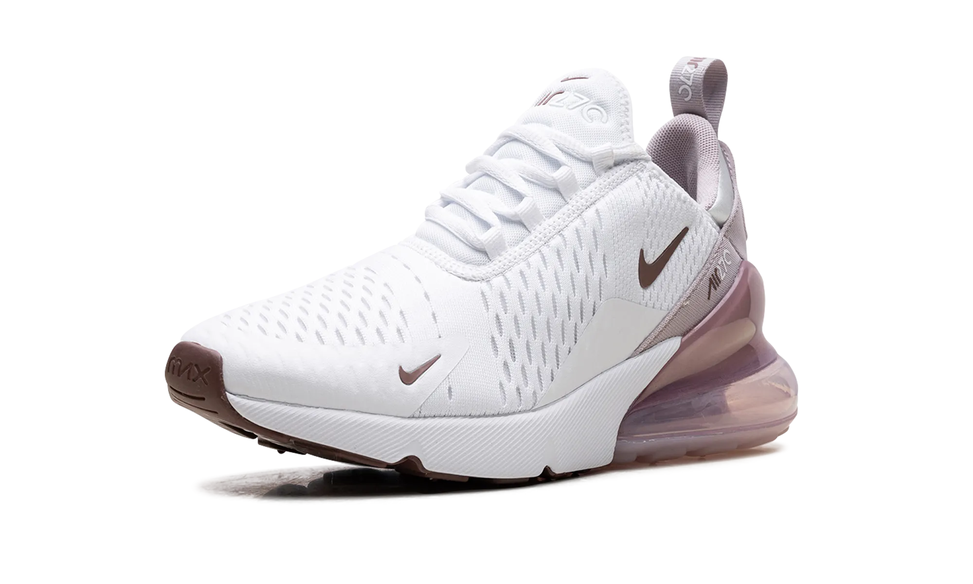 AIR MAX 270 WMNS "White Smokey Mauve Black Platinum Violet" early morning running shoes Gym workout