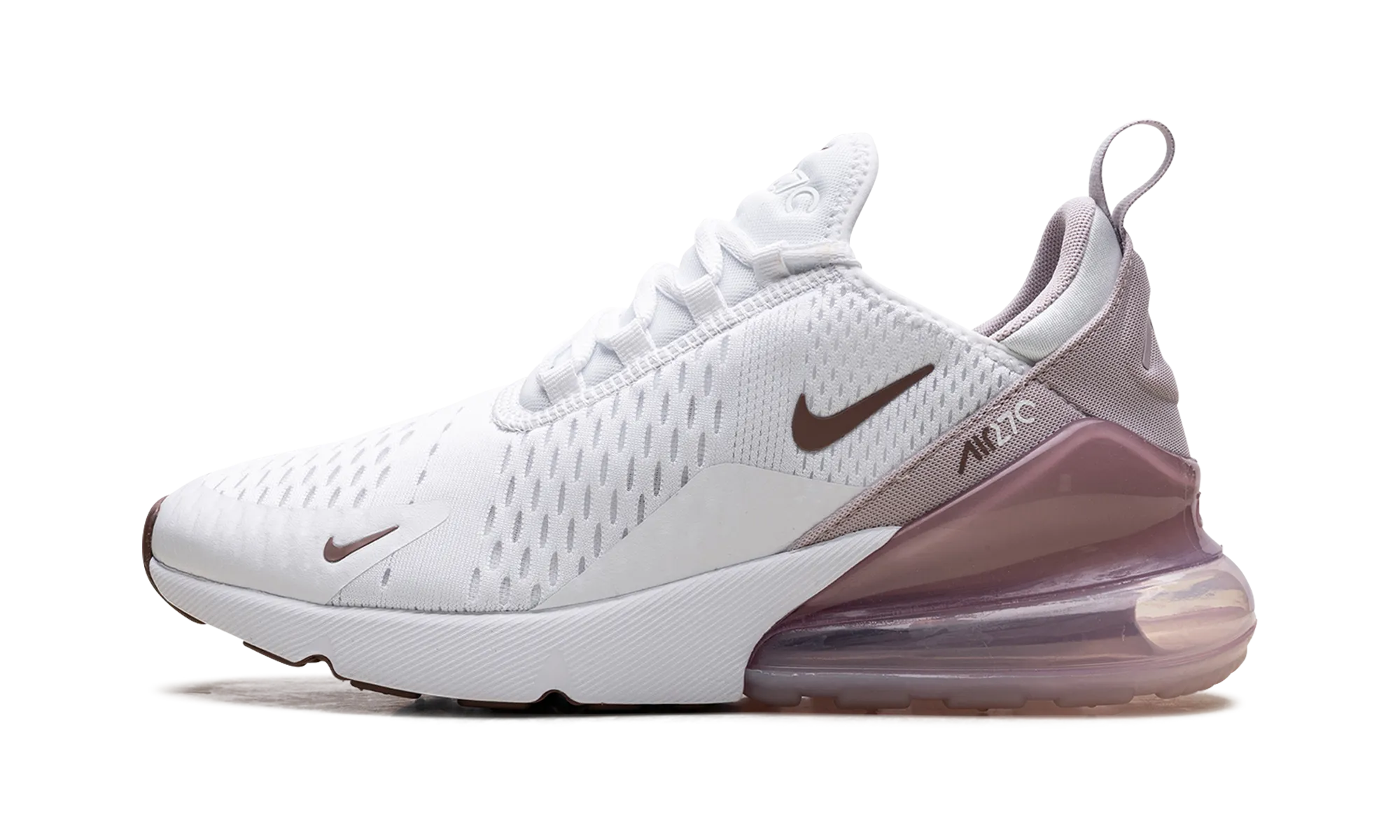 seamless upper running shoes AIR MAX 270 WMNS "White Smokey Mauve Black Platinum Violet"