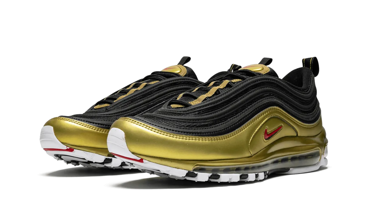 running on beaches Air Max 97 "Black / Metalic Gold"