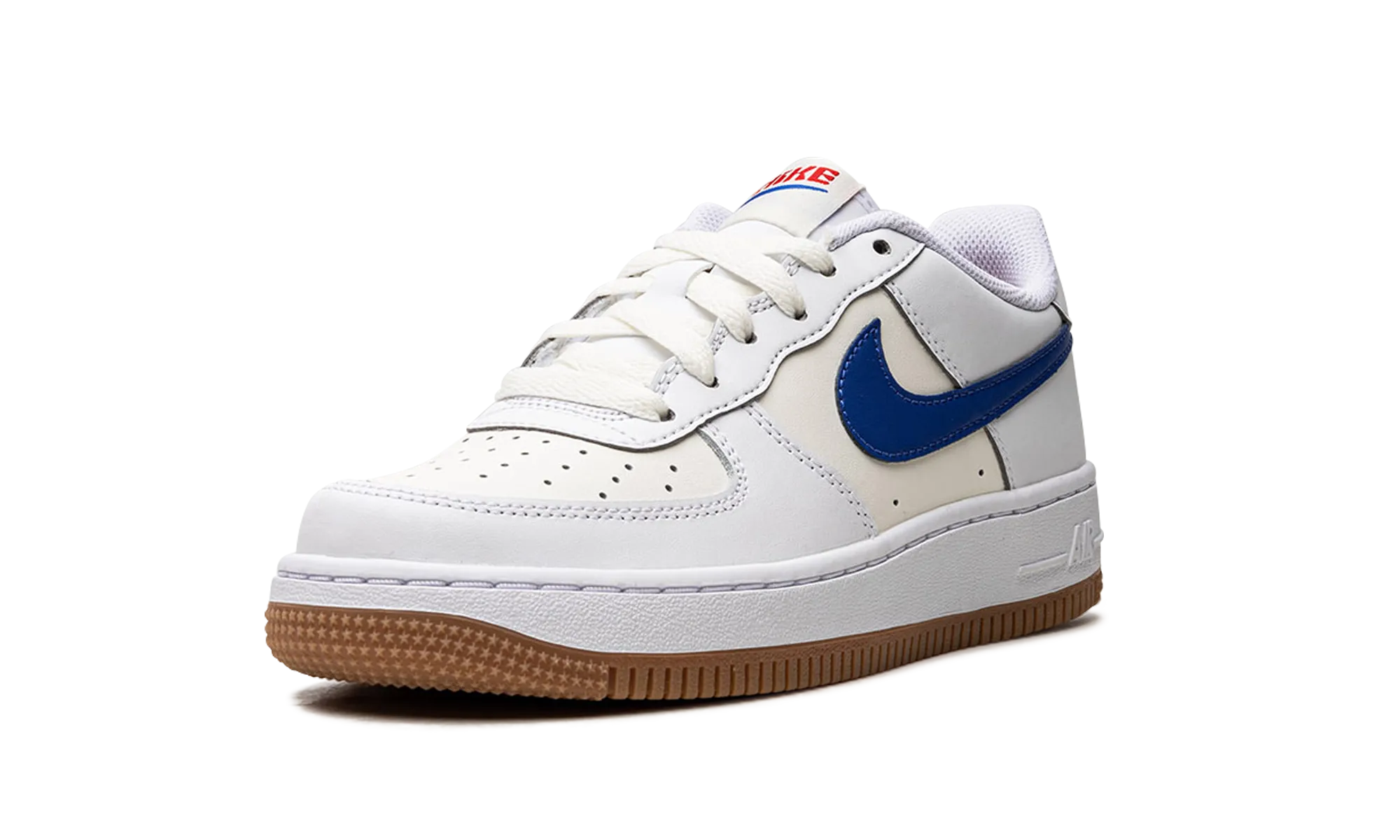 Padded Tongue Construction No Squeeze Air Force 1 Low GS "White Game Royal"