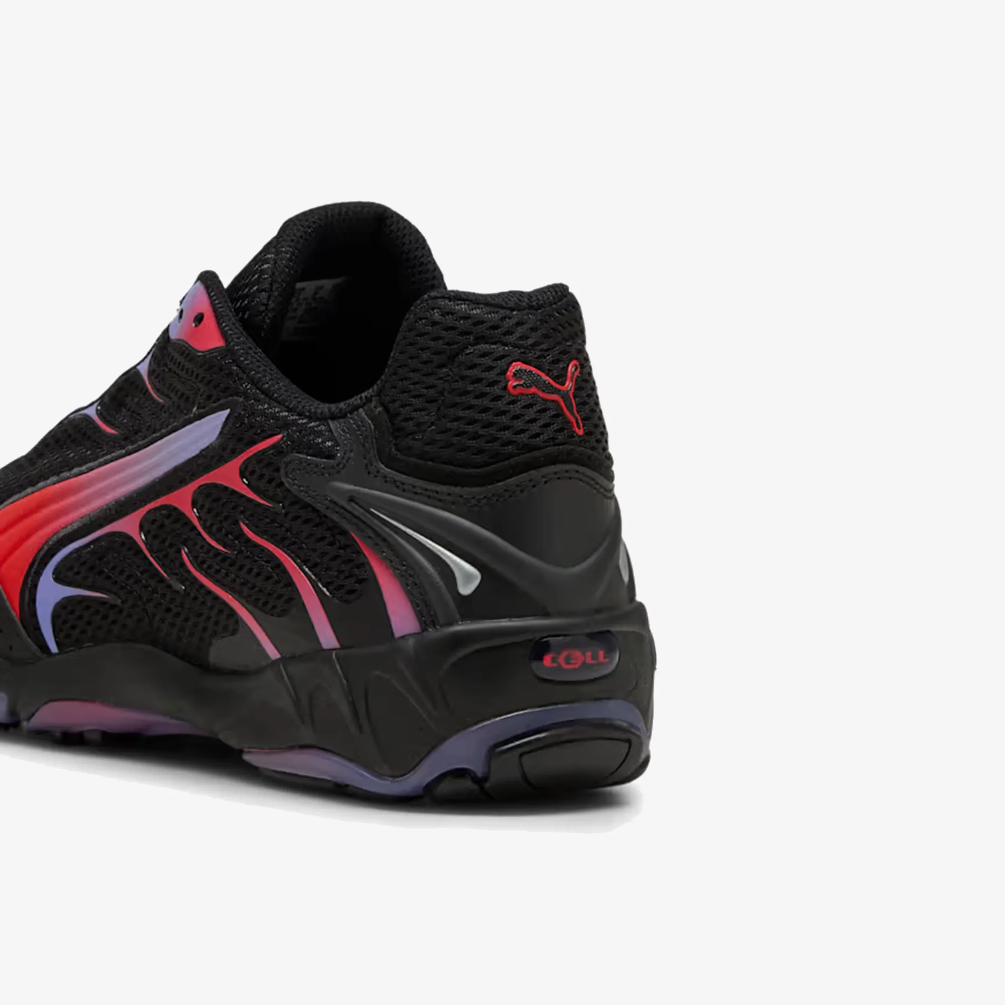 PUMA | INHALE LIGHTWEIGHT CASUAL { PUMA BLACK/RED TPR Sole orthopedic