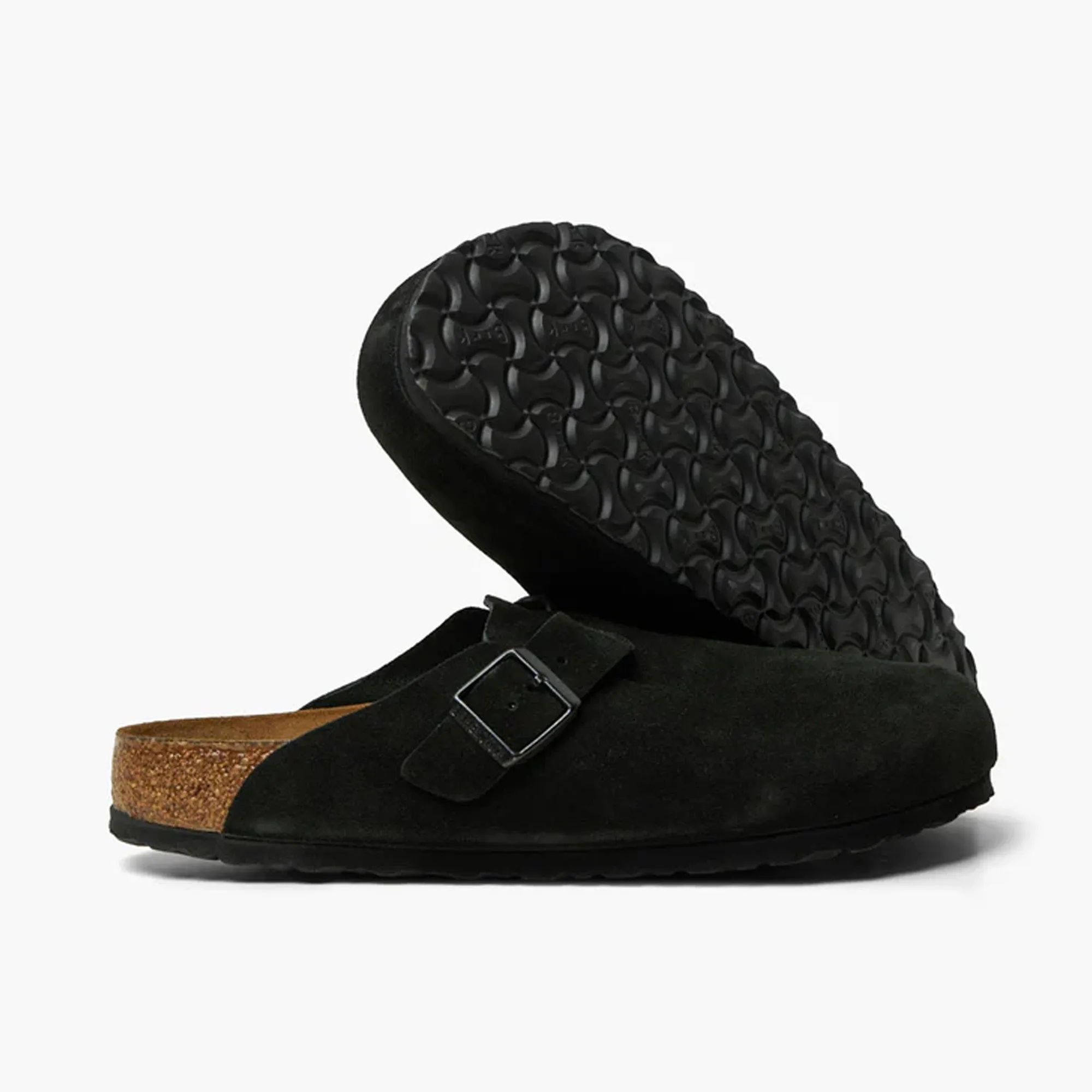 Comfy Flex Birkenstock Boston Suede / Black