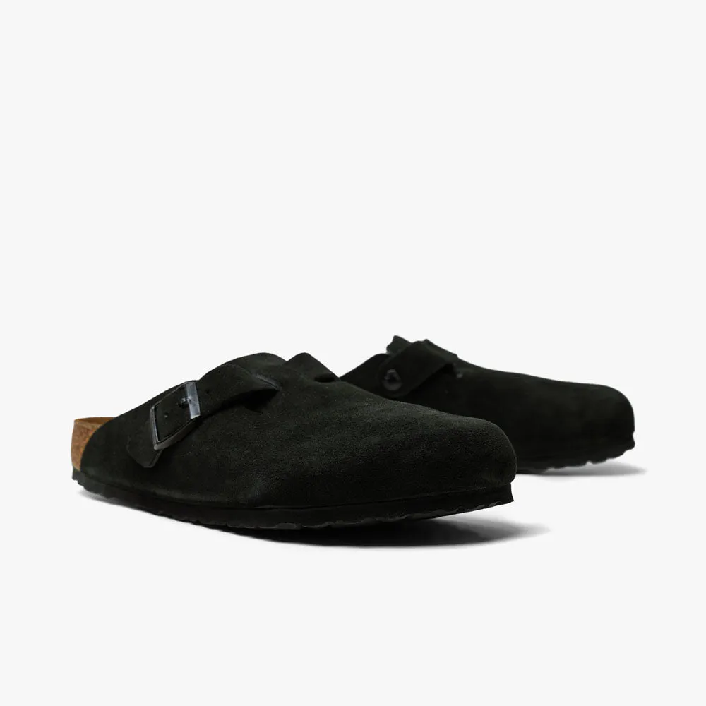 Birkenstock Boston Suede / Black Rugged Comfort