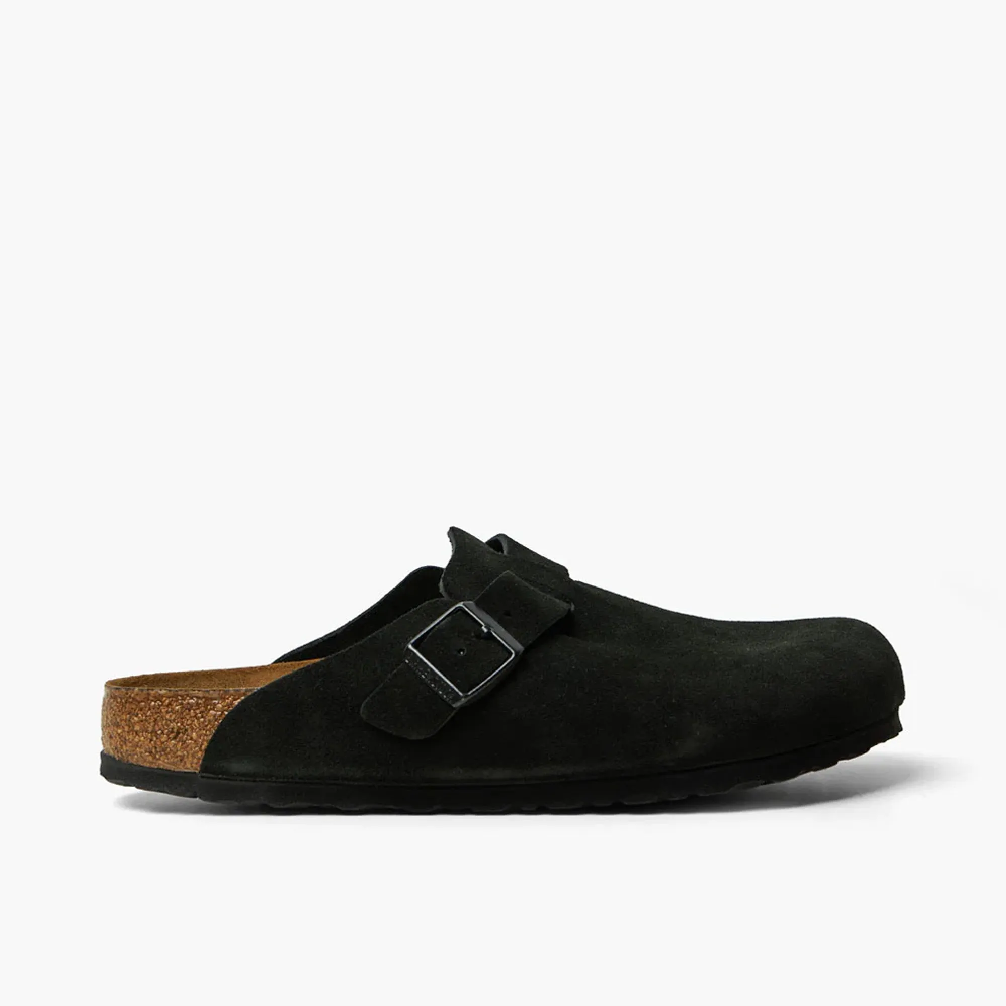 Quick Fit Walk Birkenstock Boston Suede / Black Quick Support