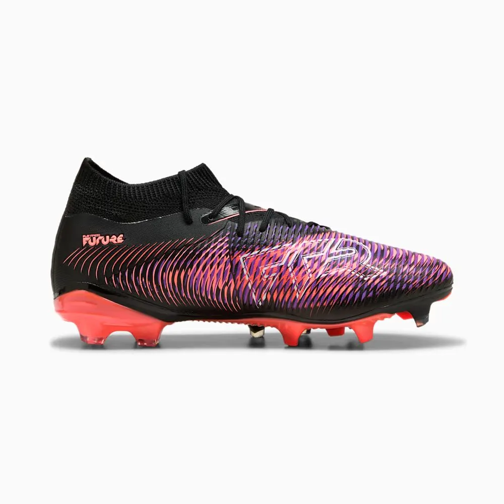 mesh material Puma Future 8 Match FG/AG Womens Football Boots (Black/White/Glowing Red)