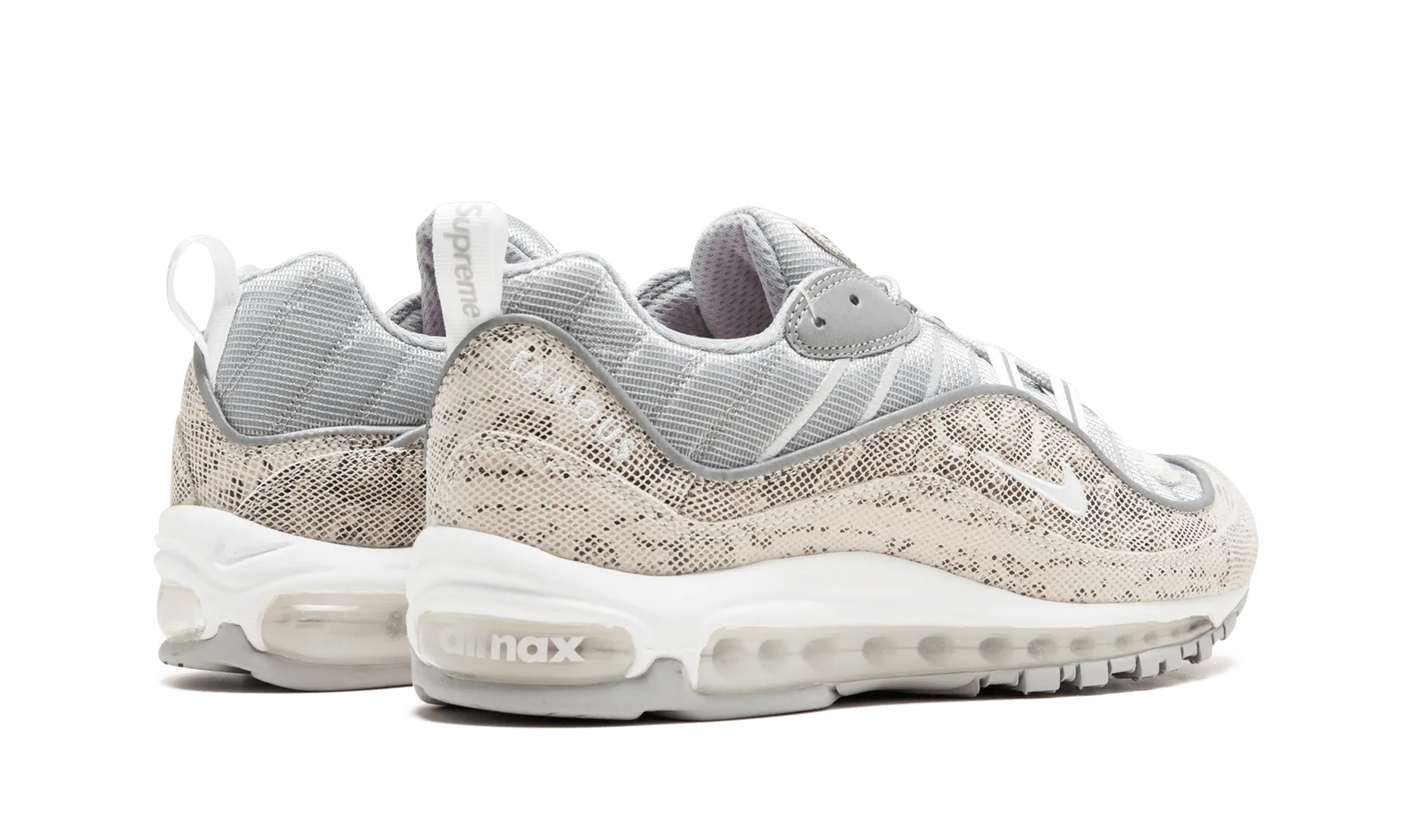 adjustable footwear rigid insole shoes Air Max 98 "Supreme - Snakeskin"
