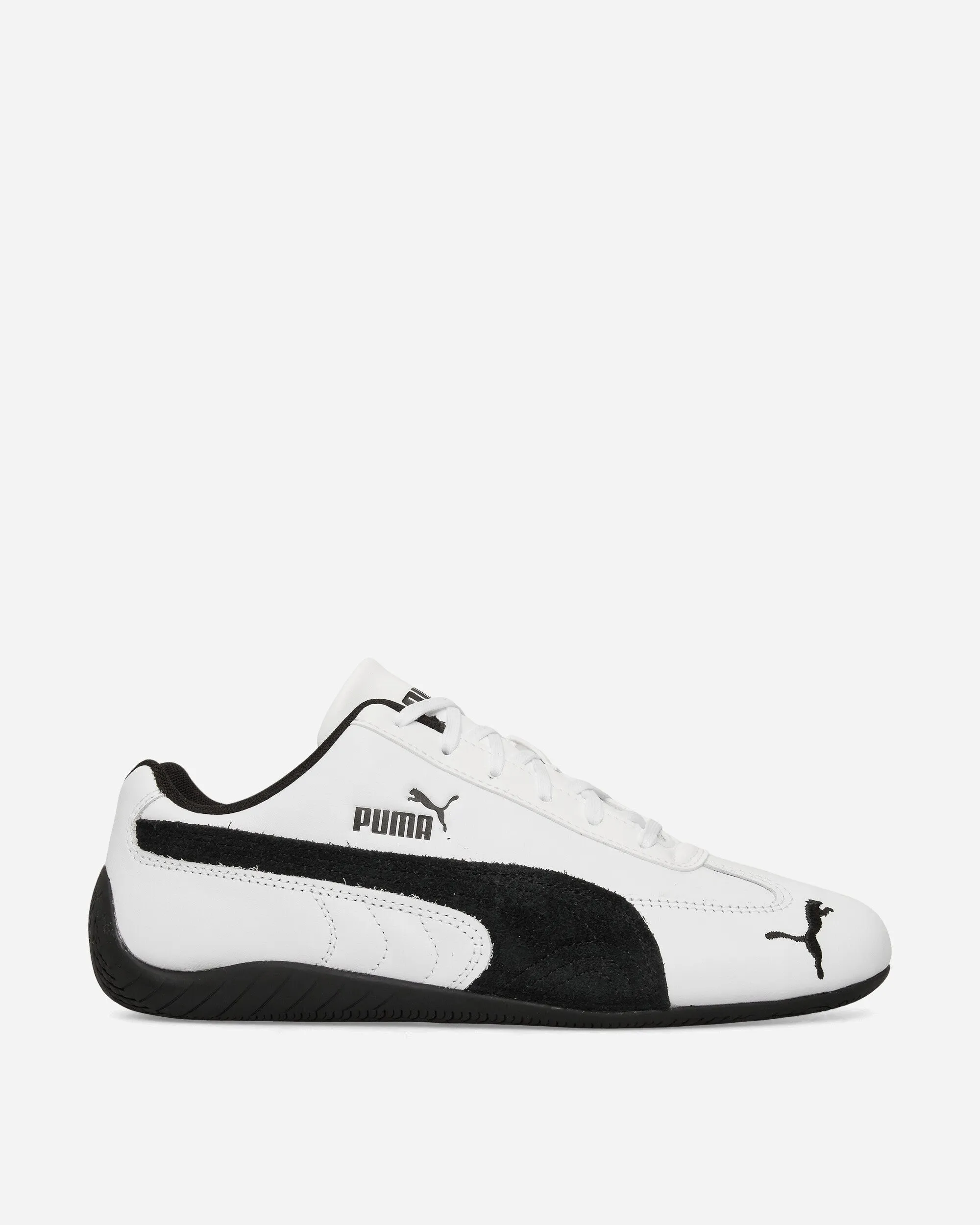 Enhanced Stability Stride Style Speedcat Leather Sneakers White / Black