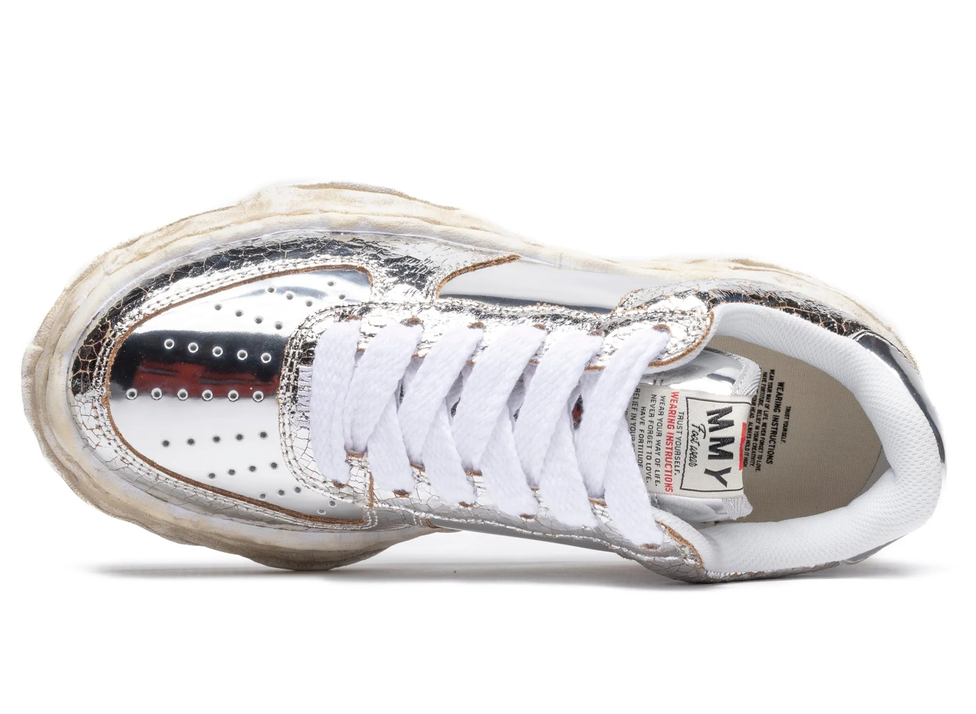 Maison Mihara Yasuhiro Wayne Low in Metallic Silver Eco Friendly Office Workers
