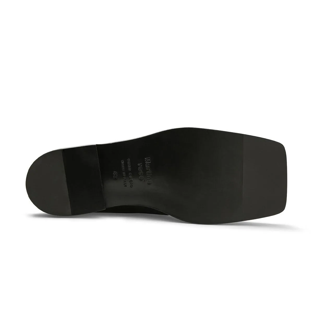 Square Toe Mule 'Black High Shine' least stylish