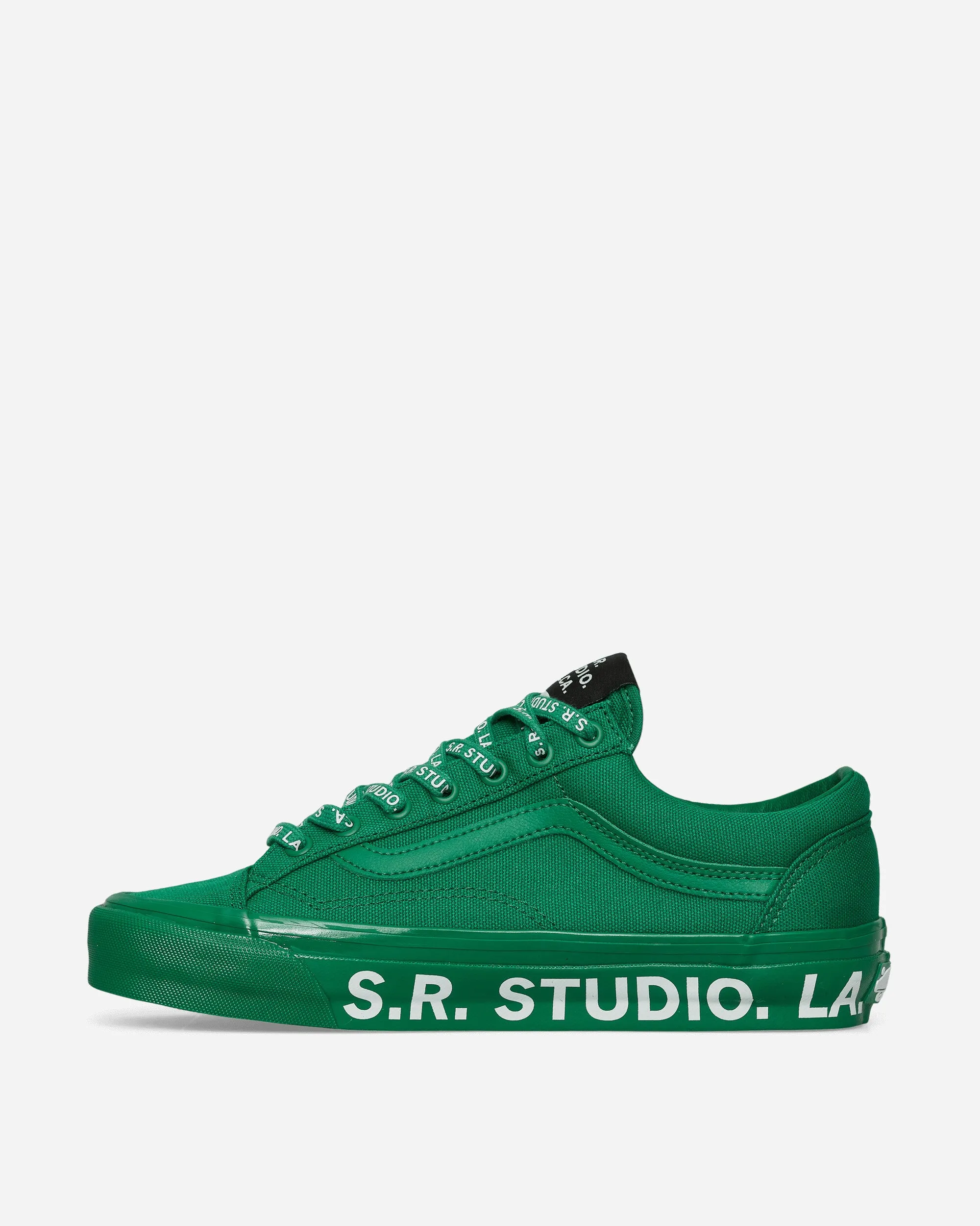 S.R. STUDIO LA.CA. Old Skool Reissue 36 Vibram Sneakers Green Knit Fabric Design Tread Grip