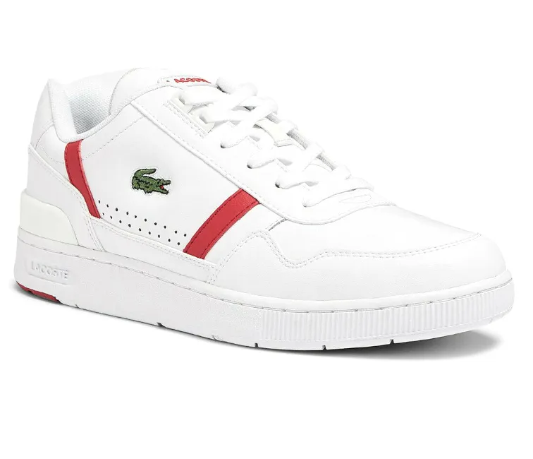 Men's Lacoste T-Clip 0722 1 SMA (White/Red) Low Cushion