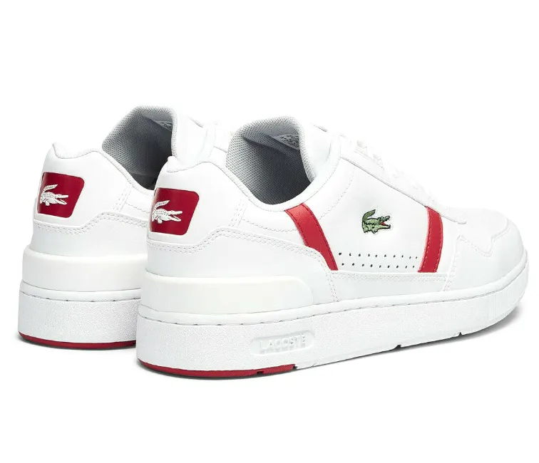 Men's Lacoste T-Clip 0722 1 SMA (White/Red) Lightweight Material
