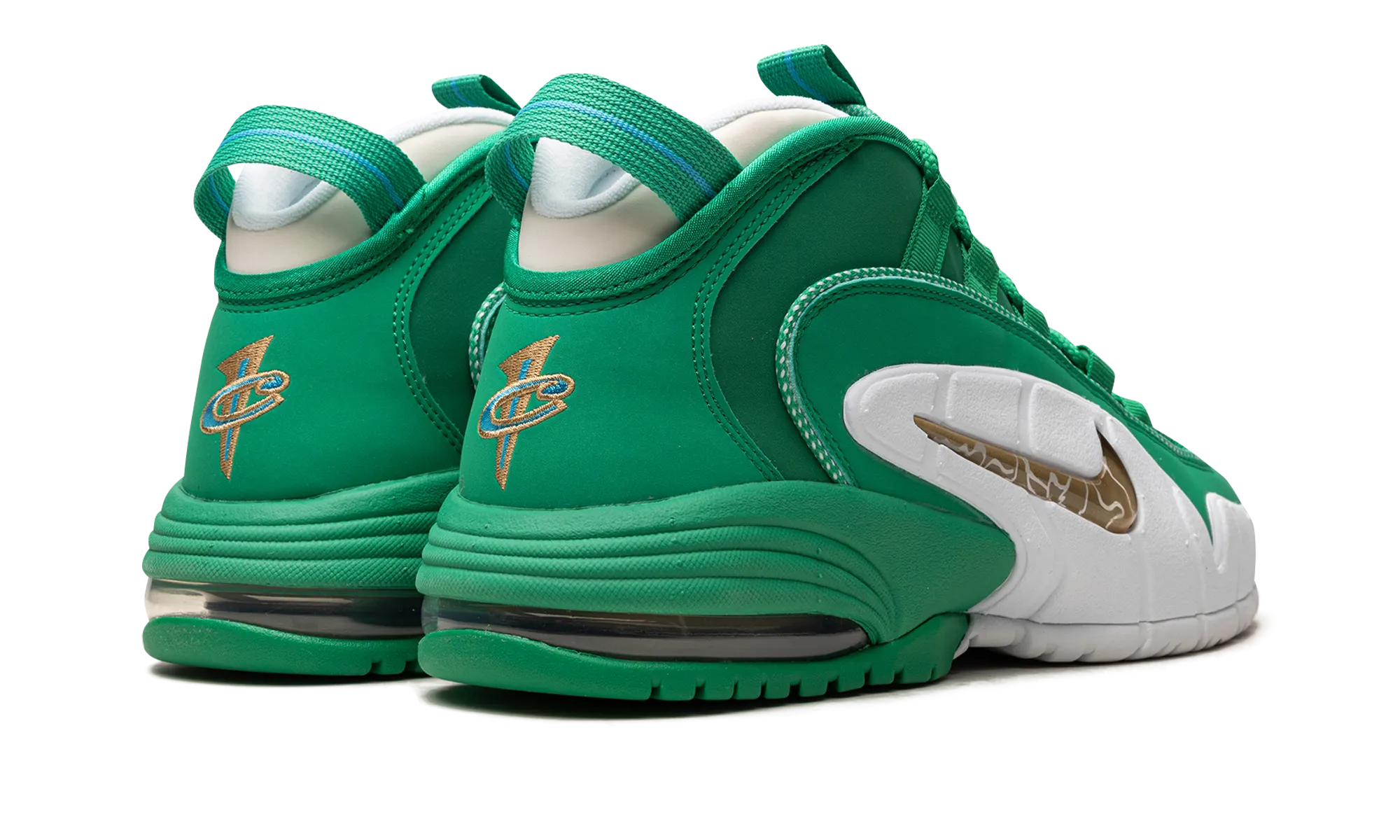 Air Max Penny "Stadium Green" running with a Velcro closure