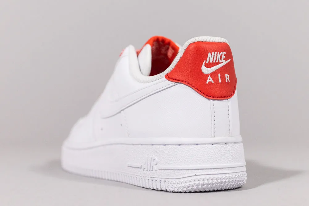 Women's Nike Air Force 1 '07 'White and Red' breathable vents