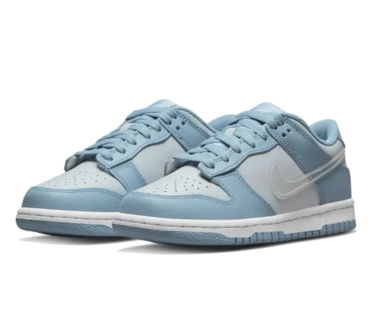 GS Nike Dunk Low (Clear Blue Swoosh) All-day Performance Heel Support
