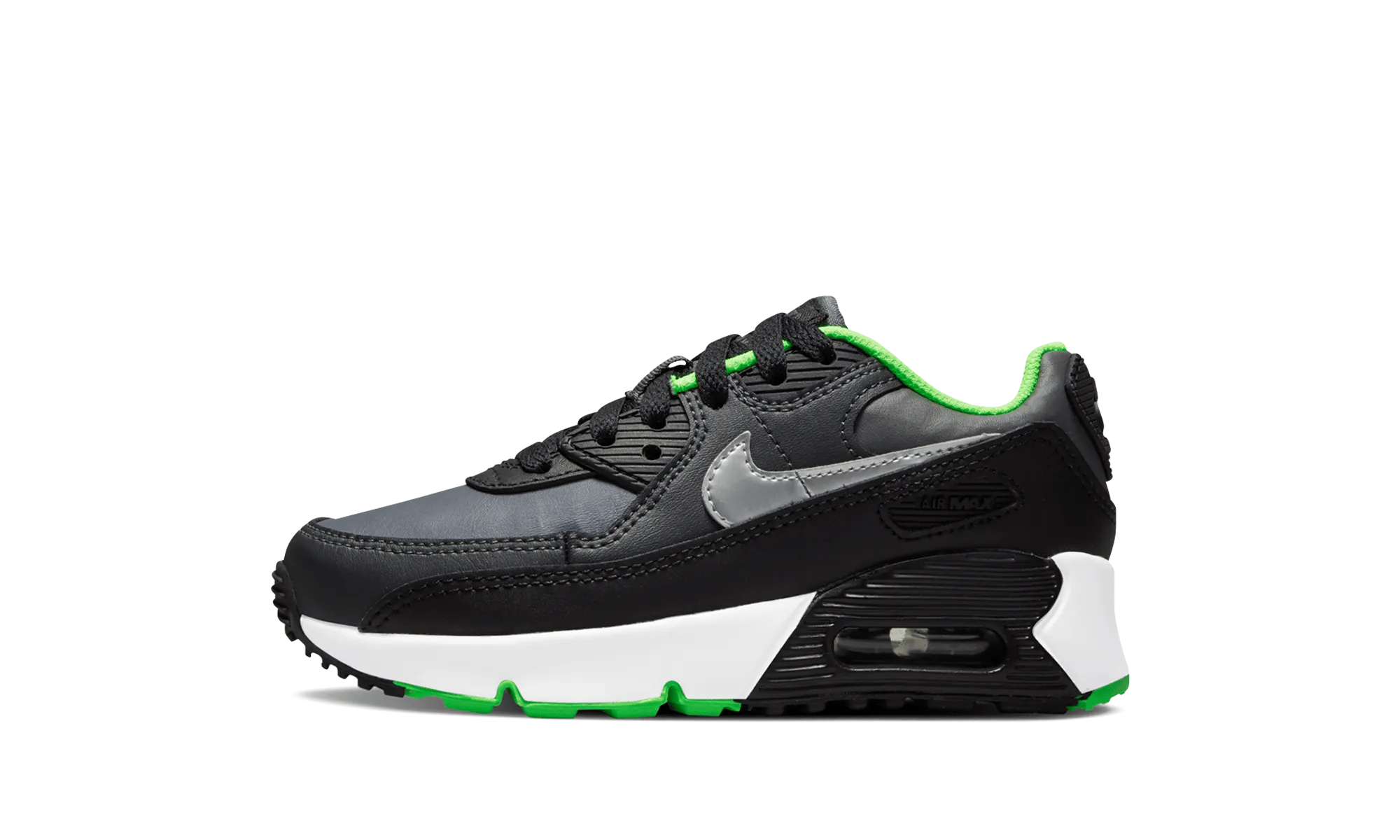 Pre School Nike Air Max 90 LTR "BLACK CHROME" Breathable Linings Cold Weather