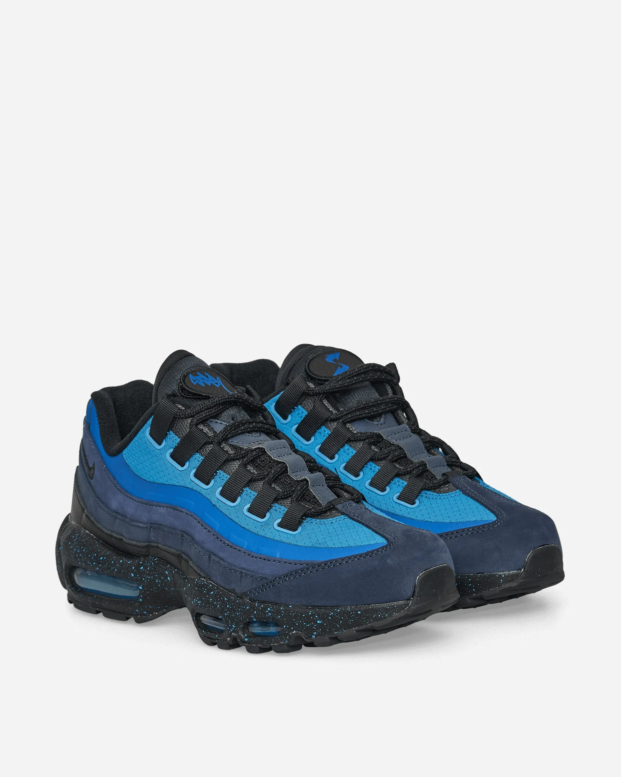 Durable Eyelets Ortholite Insulation Stash Air Max 95 Sneakers Black / Harbour Blue