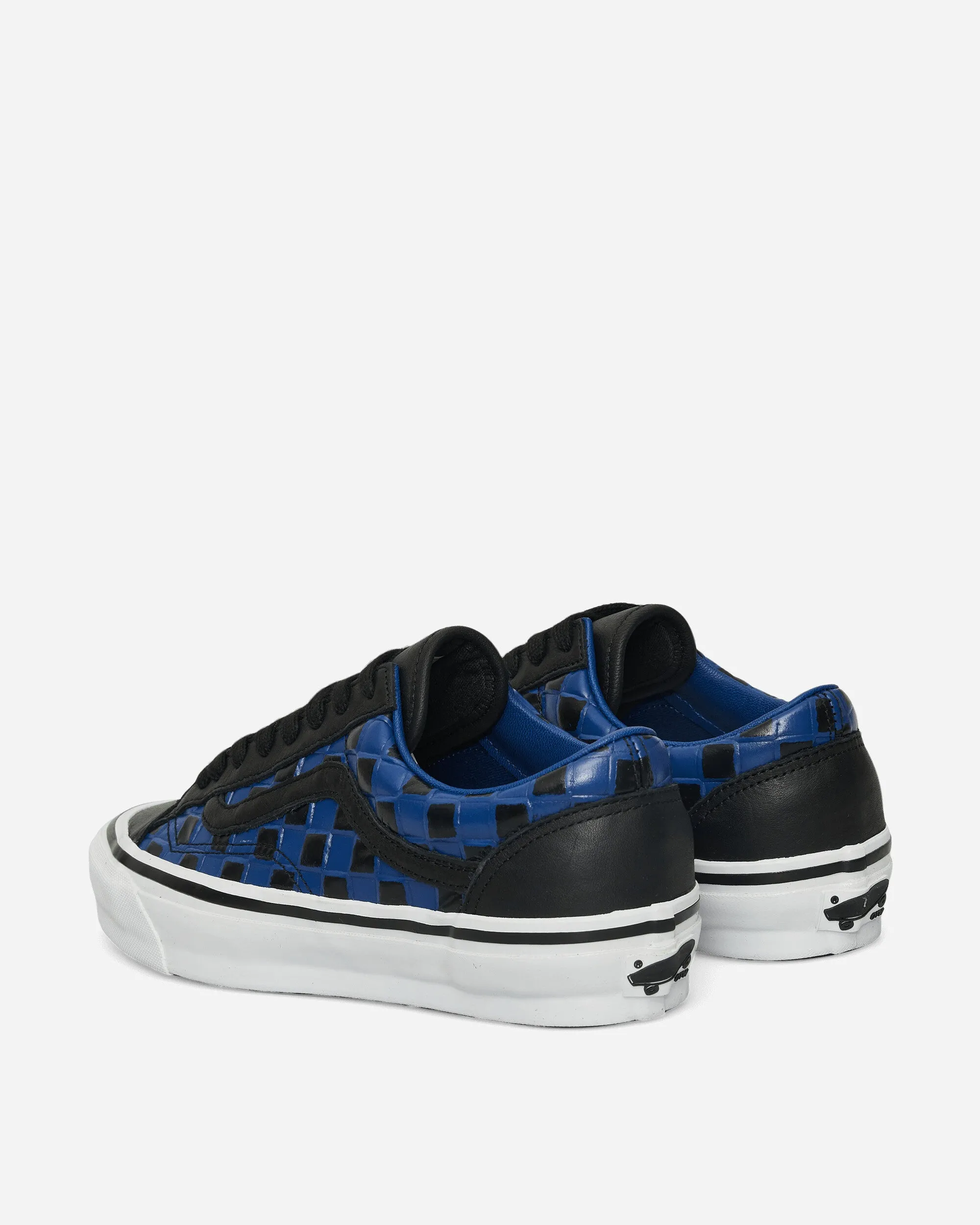 Old Skool 36 Vibram Leather Check Sneakers Black / True Blue Urban Minimal Sneaker Accessories