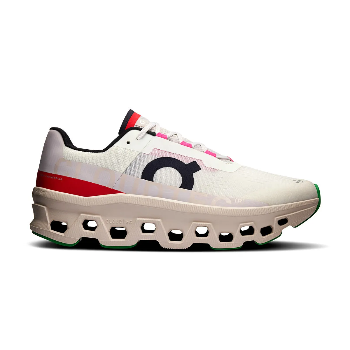 Cloudmonster 'Ivory Pearl' heel - cup - level cushioning - level