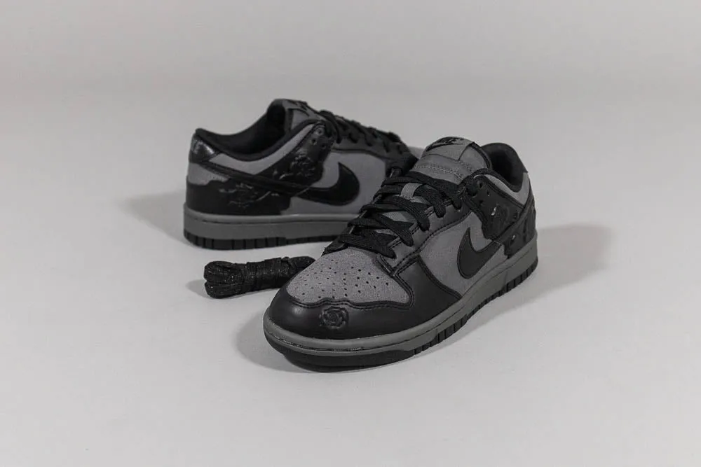 Women's Nike Dunk Low 'Black Roses' Smooth Padding Soft Grip