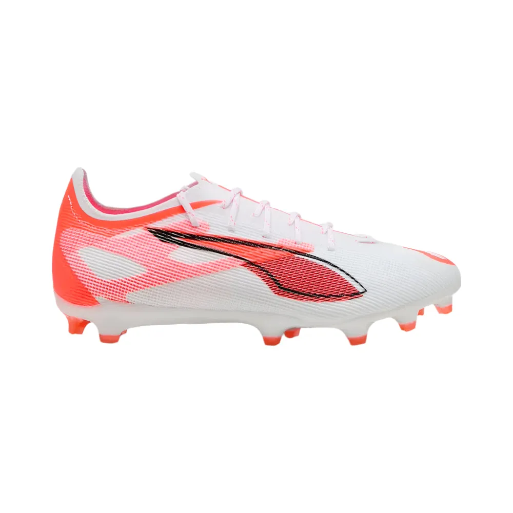 Work Approved Puma Ultra 5 Pro FG/AG Football Boots (White/Black/Glowing Red)