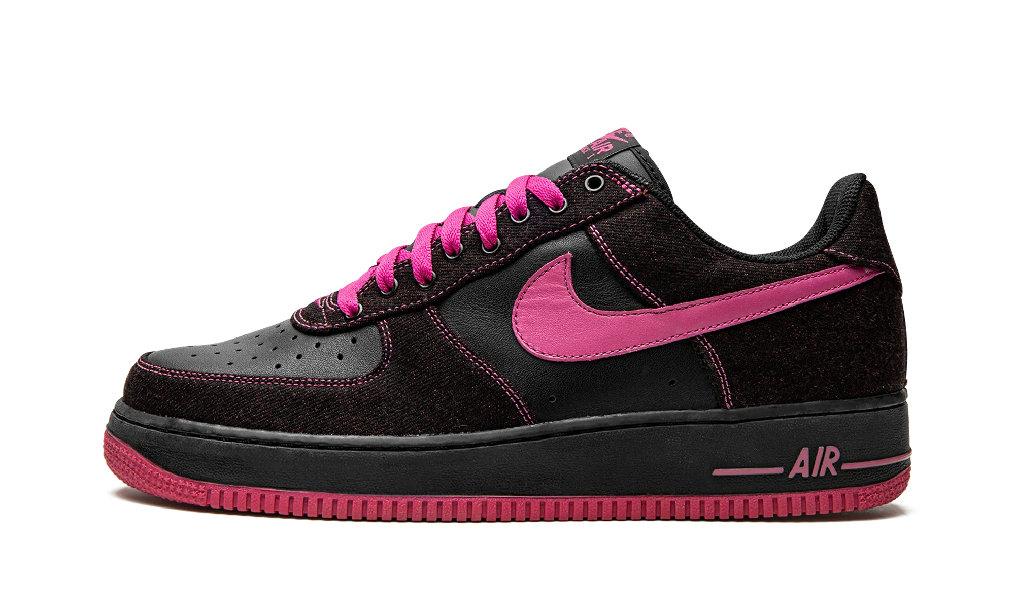 AIR FORCE 1 WMNS "Black / Bright Rose" Soft Grip