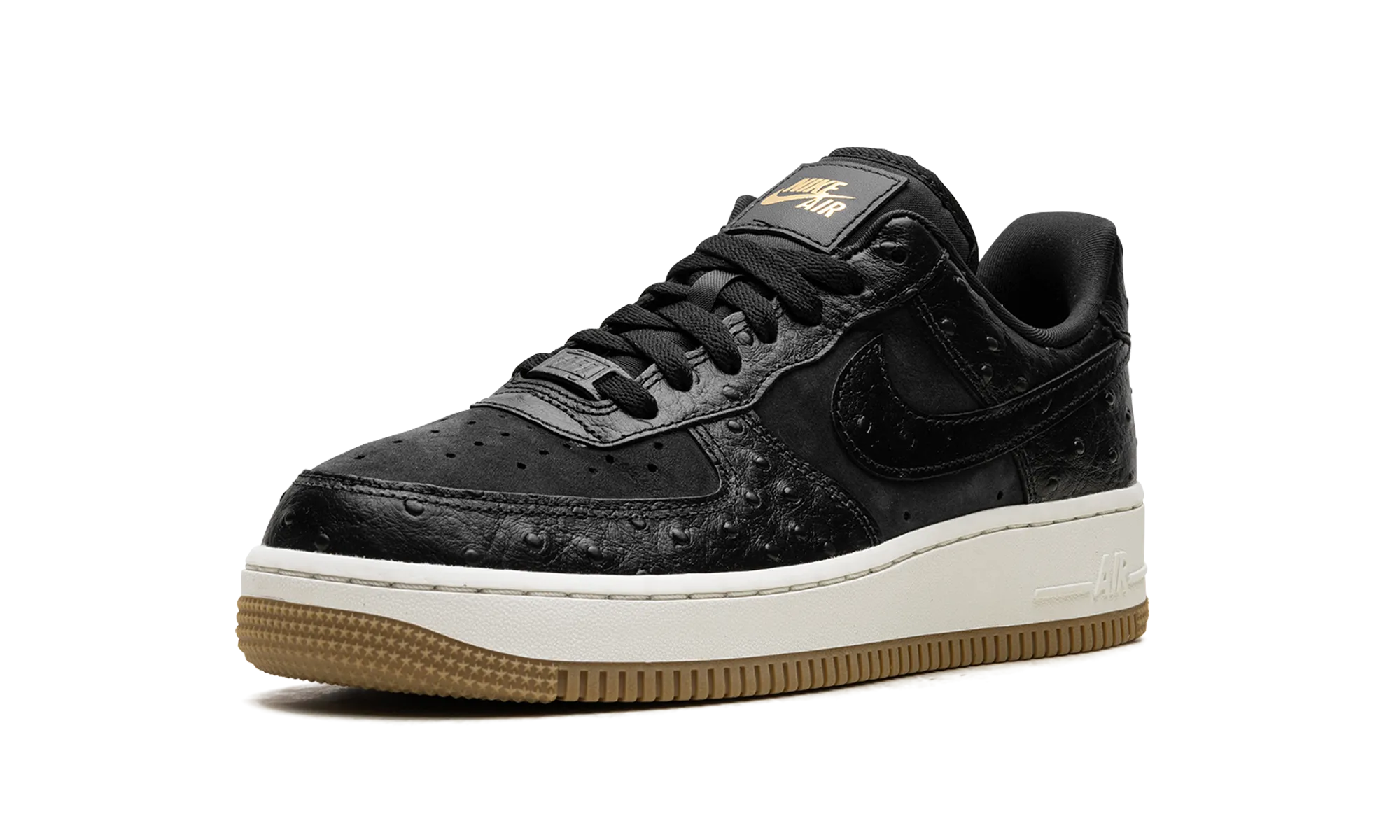 Air Force 1 Low '07 WMNS "Black Ostrich" Urban Performance Seamless Interior Padding