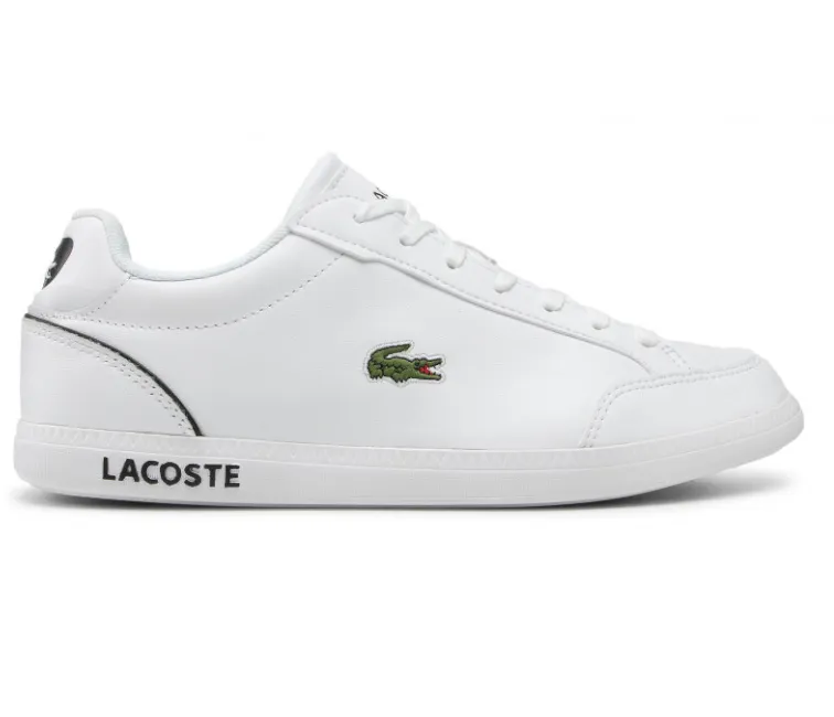 Men's Lacoste Graduate Cap 0121 SMA (White/Black) Low Top Profile Sturdy flexibility