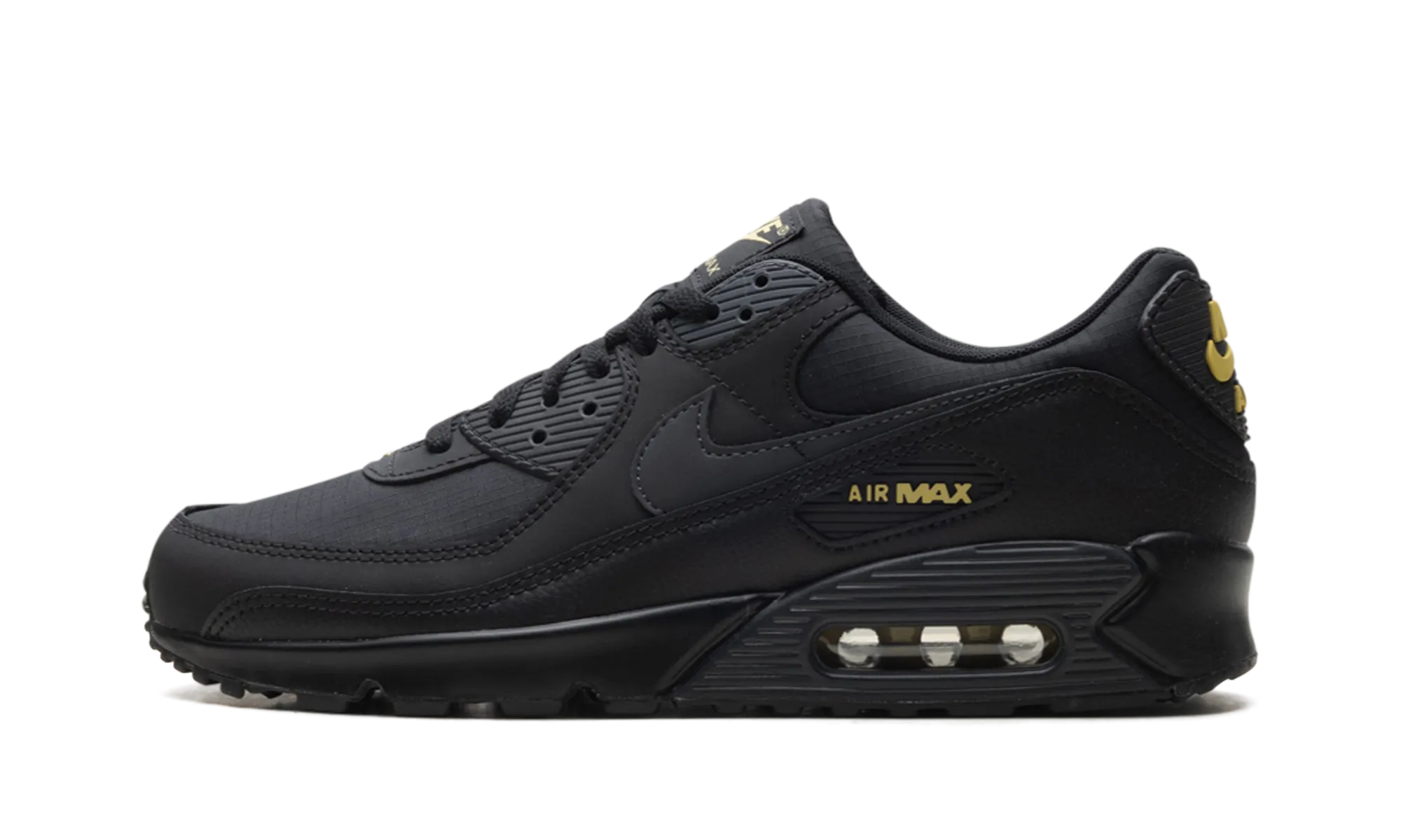 StreamlinedDesign foam - sole shoes Air Max 90 "Black Buff Gold"