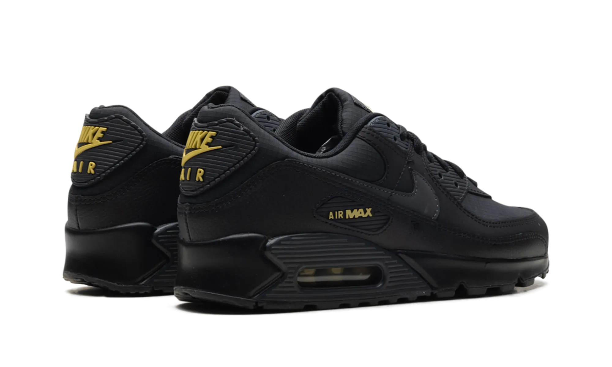 Air Max 90 "Black Buff Gold" running for weight loss shoes increase stability