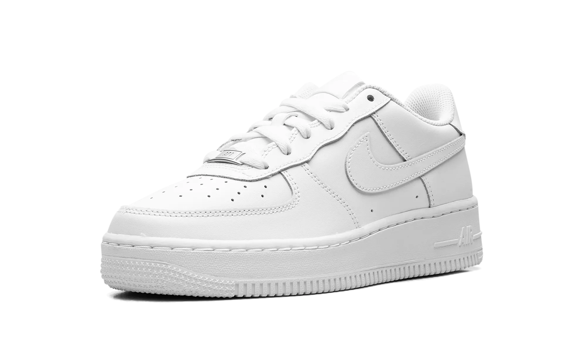 Lace   Up Style Comfort footbed Air Force 1 LE GS "Triple White"