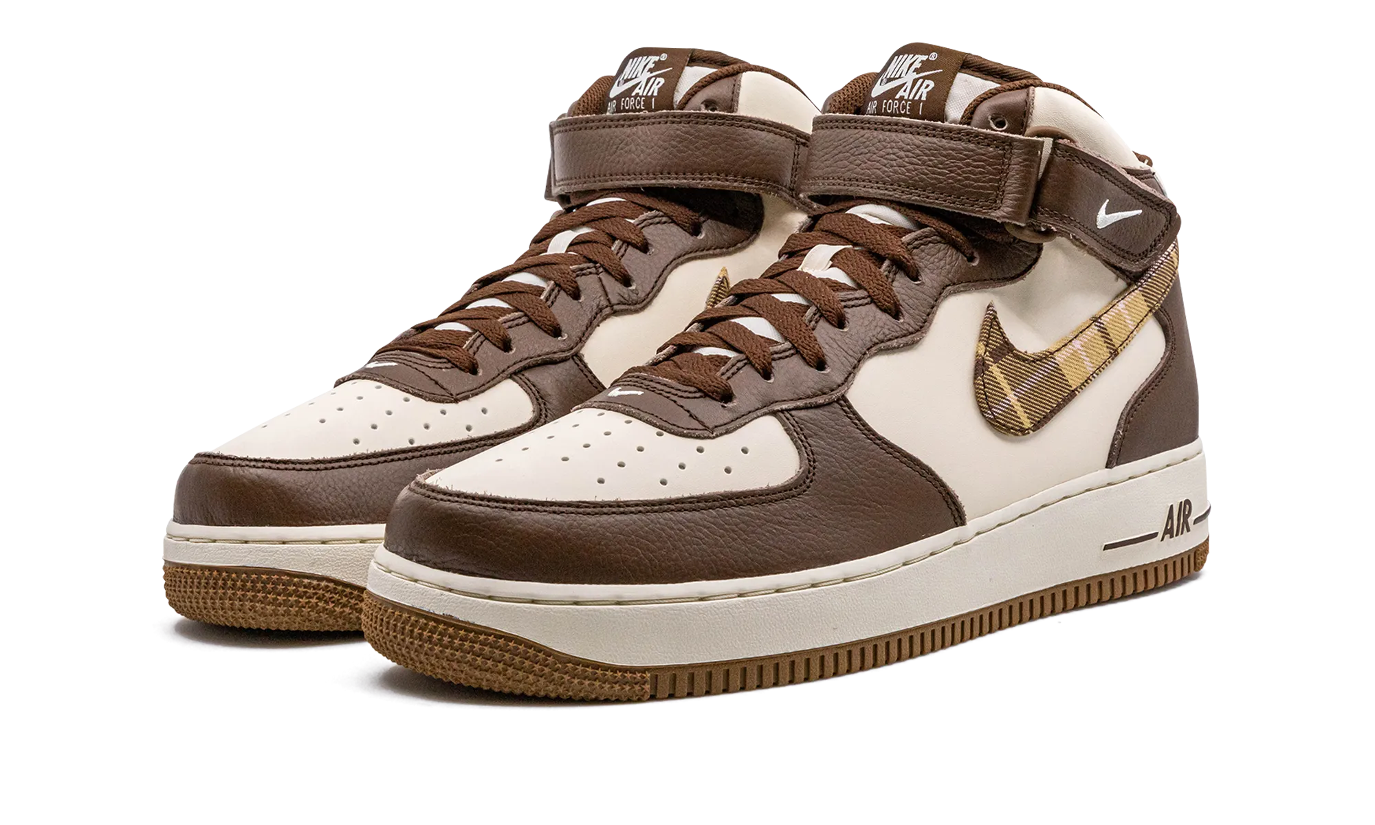 Air Force 1 Mid "Brown Plaid" Breathable Choice
