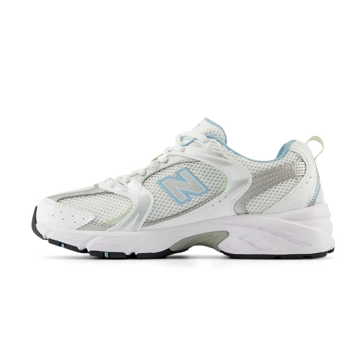 530 'White Silver Metallic Blue' kids' shoes