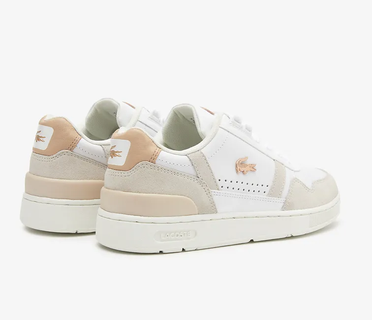 Women's Lacoste T-Clip 222 SFA (White/Light Pink) High rebound