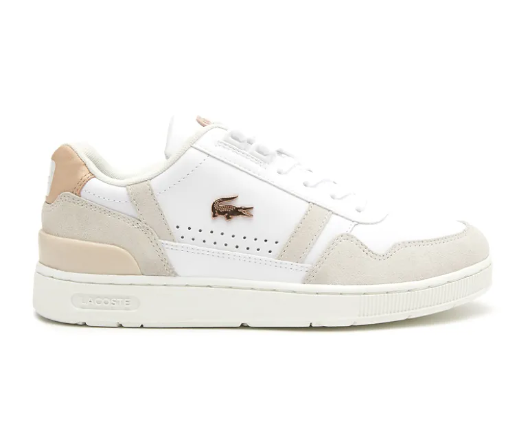 Women's Lacoste T-Clip 222 SFA (White/Light Pink) High Ankle