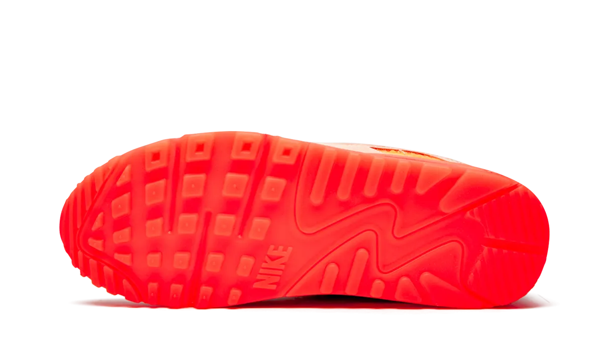 Comfortable ankle support running shoes for marathons AIR MAX 90 PRM WMNS "Platinum Crimson/Bright Purple"